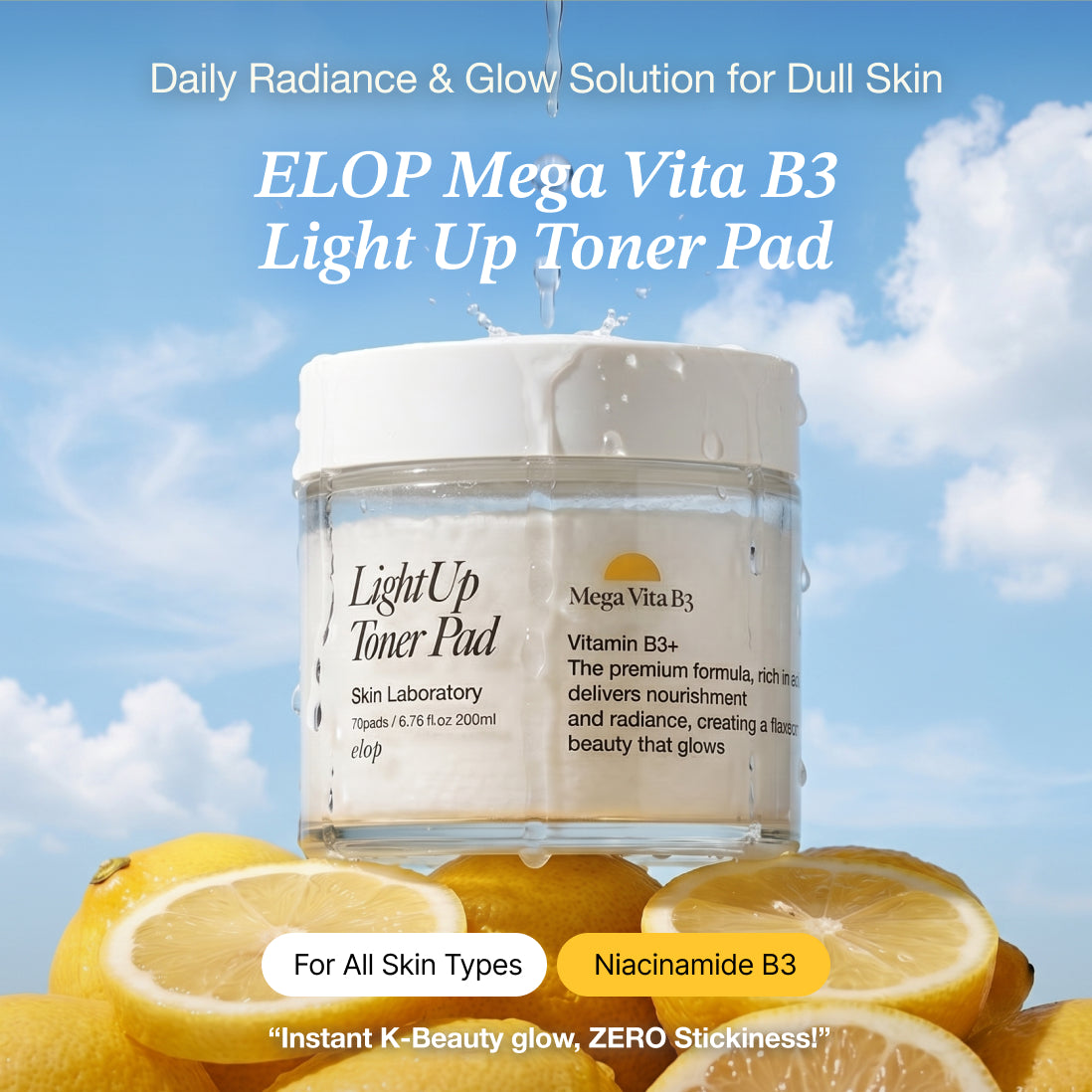 ELOP Mega Vita Light Up Toner Pad