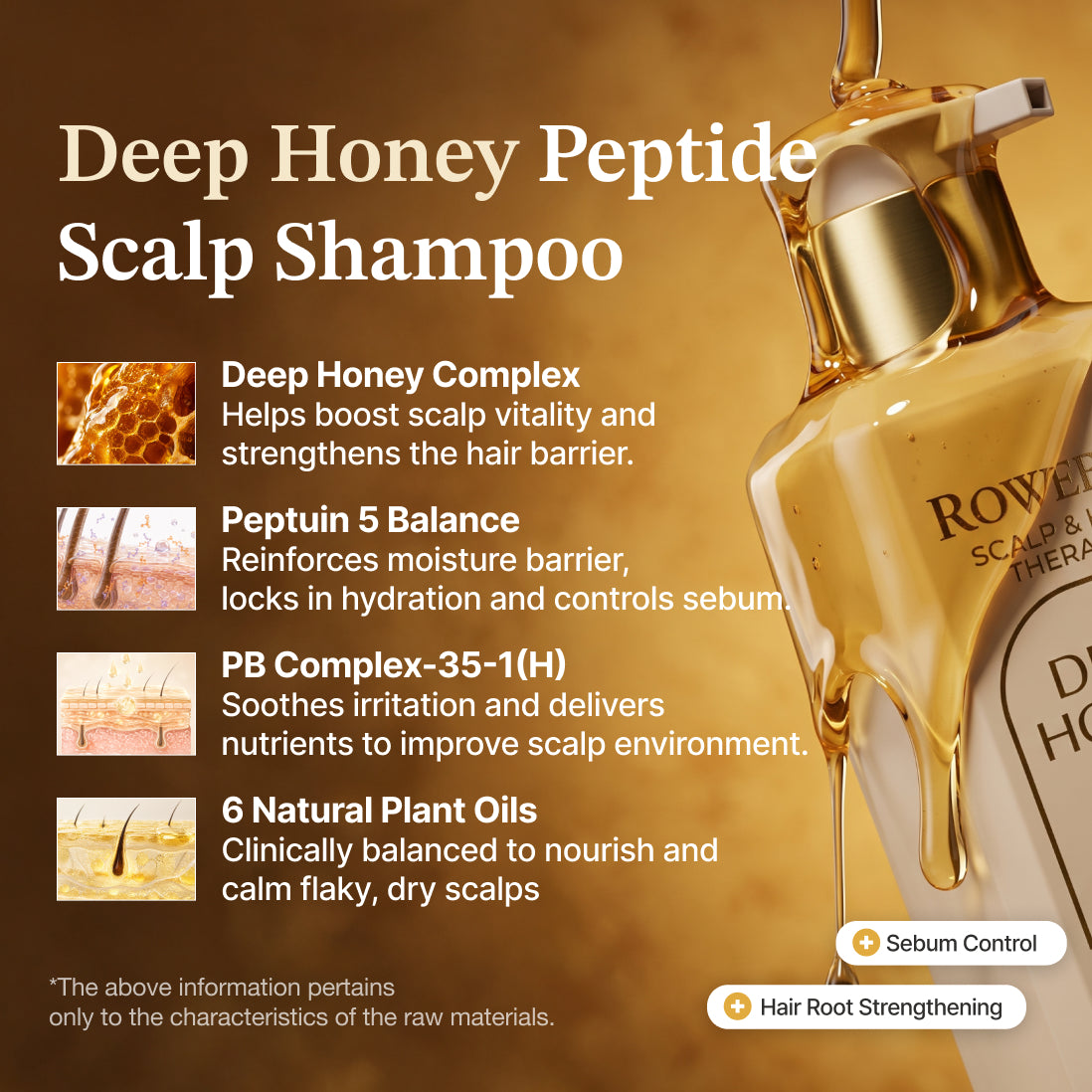Rowbee Deep Honey Peptide Scalp Shampoo